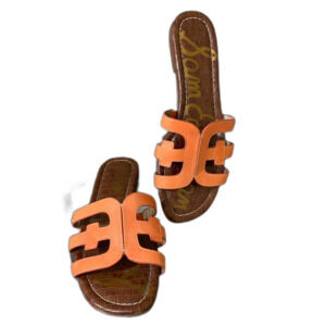 Sam Edelman Bay Leather Slide Sandals Women's Size US 9 Orange